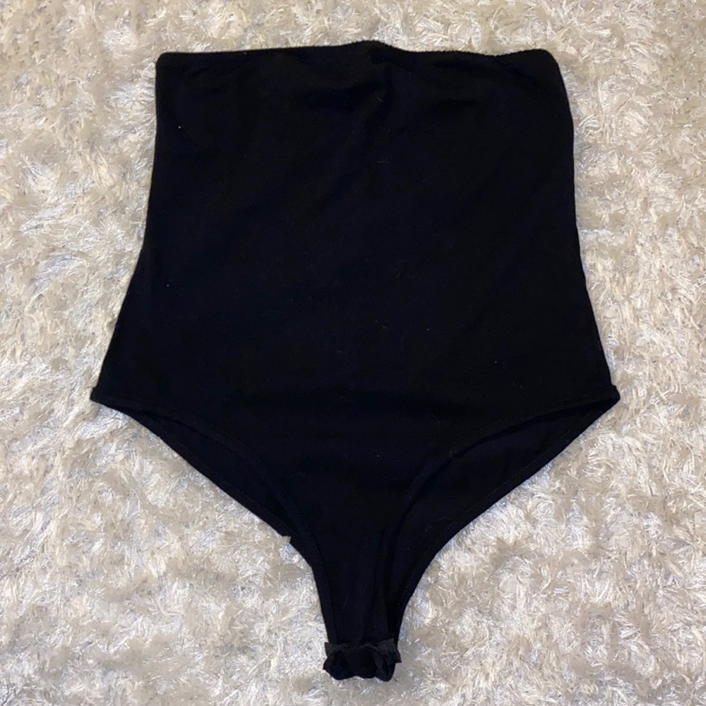 NASTYGAL Black strapless body suit